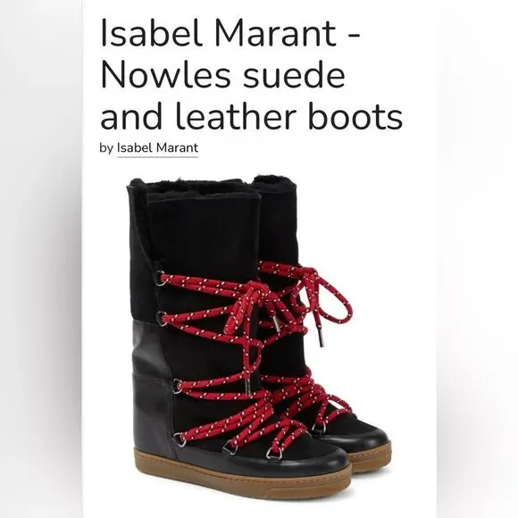 Isabel Marant Nowles tall Sherpa Boots 38/8 - Picture 16 of 16